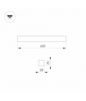 Потолочный светодиодный светильник Arlight Snap-Starline-Flat-S600-13W Warm3000 031569