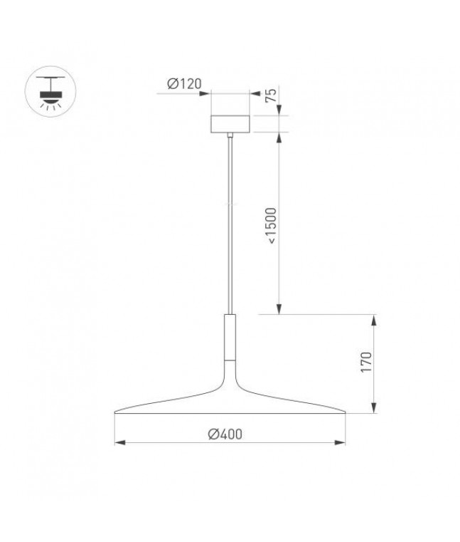 Подвесной светодиодный светильник Arlight SP-Fiore-R400-13W Warm3000 036000