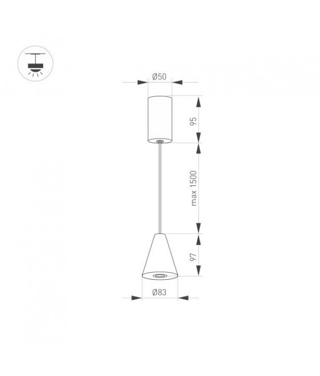 Подвесной светодиодный светильник Arlight SP-Elementa-Cone-R83-9W Day4000 032770