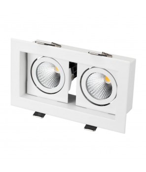 Встраиваемый светодиодный светильник Arlight CL-Kardan-S180x102-2x9W Warm 024127