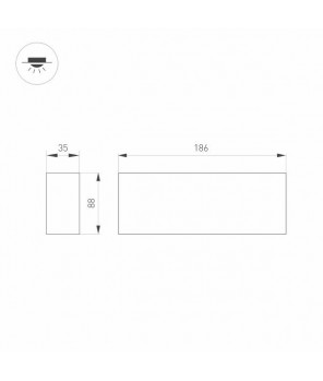 Потолочный светодиодный светильник Arlight SP-Orient-Surface-TC-S186x35-15W Day4000 031860