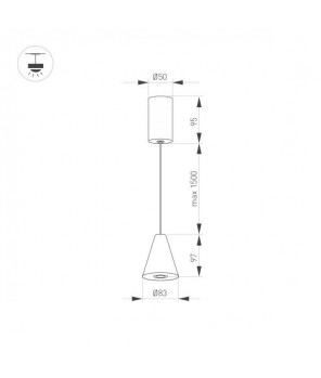 Подвесной светодиодный светильник Arlight SP-Elementa-Cone-R83-9W Warm3000 032771
