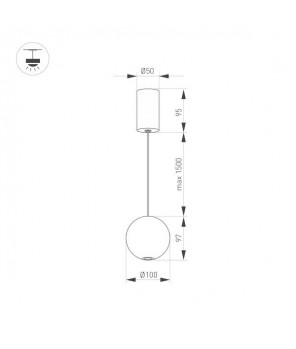 Подвесной светодиодный светильник Arlight SP-Elementa-Orb-R100-9W Day4000 032762