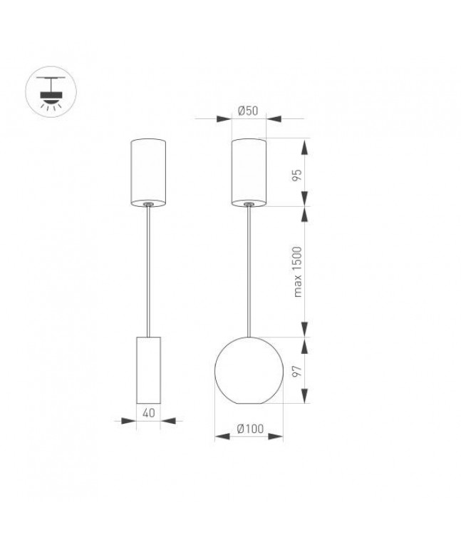 Подвесной светодиодный светильник Arlight SP-Elementa-Roll-R100-9W Warm3000 032769