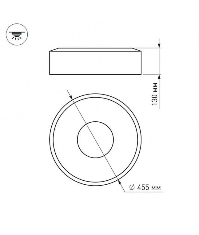 Потолочный светодиодный светильник Arlight SP-Tor-Ring-Surface-R460-33W Day4000 022134(1)