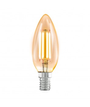 Лампа LED филаментная из стекла янтарного цвета Eglo AMBER LM-LED-E14 4W 220Lm 2200K C35 11557