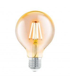 Лампа LED филаментная из стекла янтарного цвета Eglo AMBER LM-LED-E27 4W 320Lm 2200K G80 11556