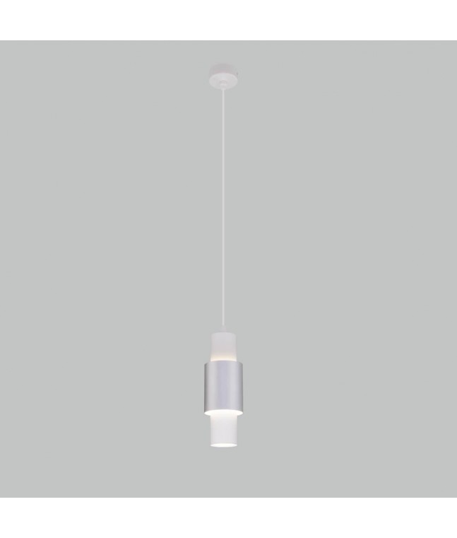 Подвесной светодиодный светильник Eurosvet Bento 50204/1 белый/матовое серебро