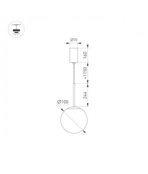 Подвесной светодиодный светильник Arlight SP-Beads-Hang-T-R100-8W Warm3000 036520