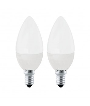 Лампа (комплект 2 шт.) Eglo LED LM-LED-E14 2X4W 320Lm 3000K C37 "Свеча" 10792