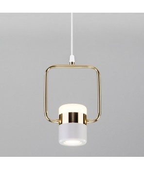 Подвесной светодиодный светильник Eurosvet Oskar 50165/1 LED золото/белый