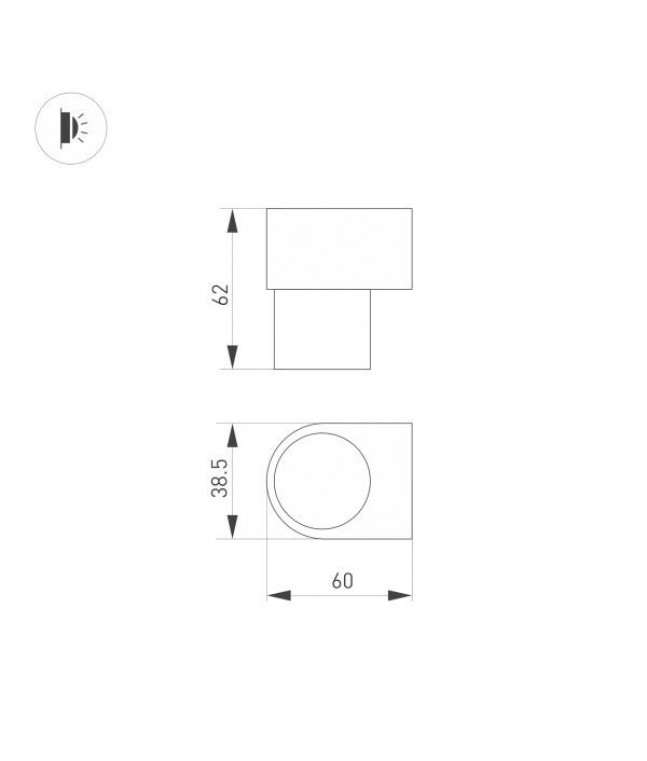 Настенный светодиодный светильник Arlight SP-Spicy-Wall-Mini-S60x39-3W Day4000 035539