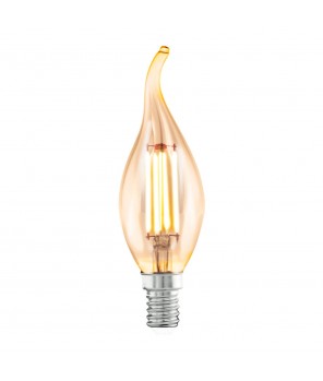 Лампа LED филаментная из стекла янтарного цвета Eglo AMBER LM-LED-E14 4W 220Lm 2200K CF35 11559
