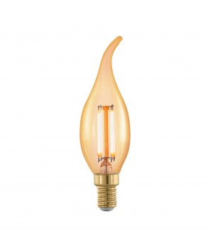 Лампа LED филаментная диммир. золотого цвета Eglo GOLDEN AGE LM-LED-E14 4W 320Lm 1700K CF35 "Свеча на ветру" 11699