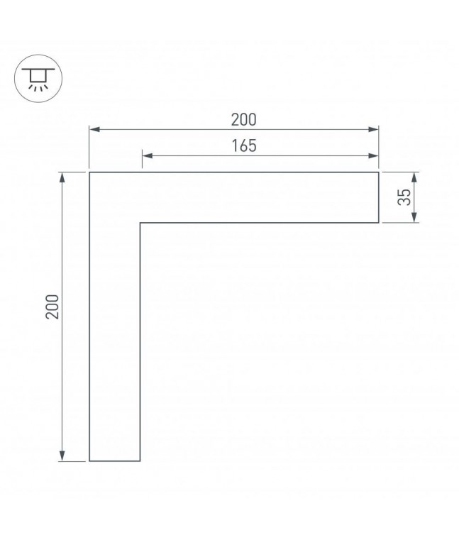 Коннектор L-образный внутренний Arlight SL-Line-5035 030114