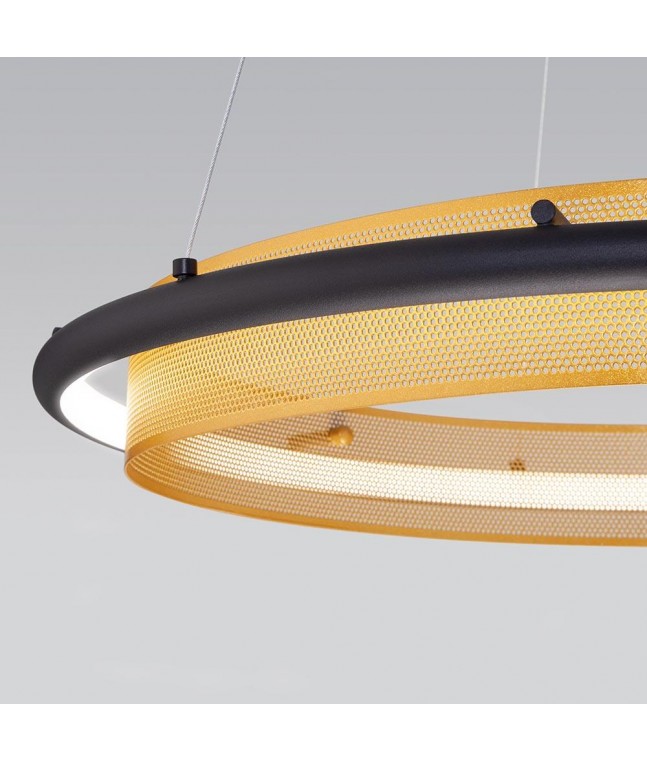 Подвесной светодиодный светильник Eurosvet Imperio 90241/1 черный/ золото Smart