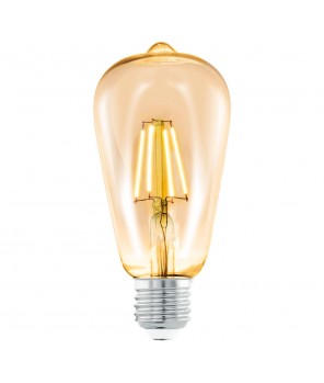 Лампа LED филаментная из стекла янтарного цвета Eglo AMBER LM-LED-E27 4W 220Lm 2200K ST64 11521