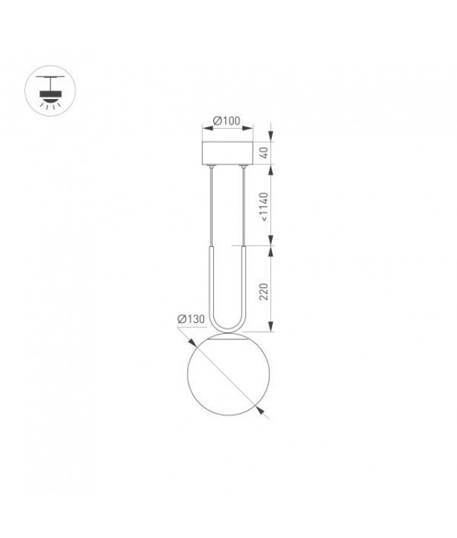 Подвесной светодиодный светильник Arlight SP-Beads-Hang-U-R130-10W Warm3000 036527