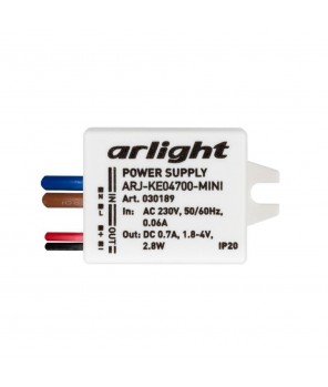 Драйвер Arlight ARJ-KE04700-Mini 1,8-4V 2,8W IP20 0,7A 030189