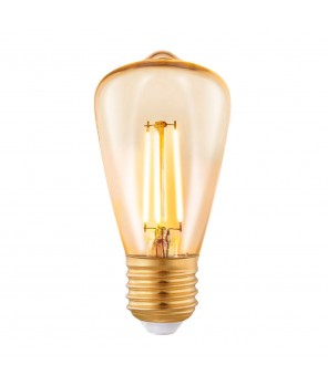 Лампа LED филаментная из стекла янтарного цвета Eglo AMBER LM-LED-E27 3,5W 220Lm 2200K ST48 11553