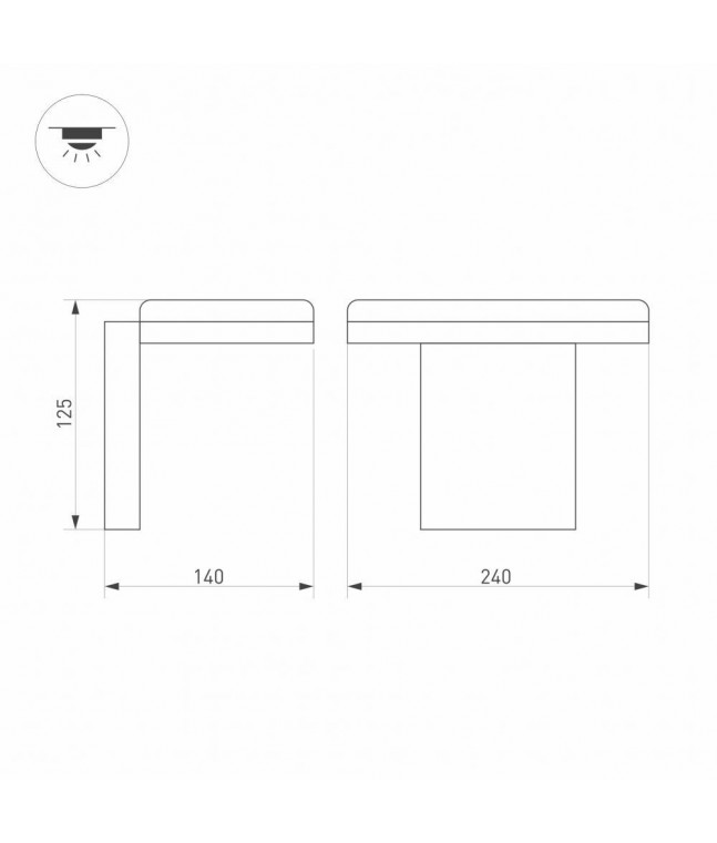 Уличный настенный светодиодный светильник Arlight LGD-Tent-Wall-9W Warm3000 029977