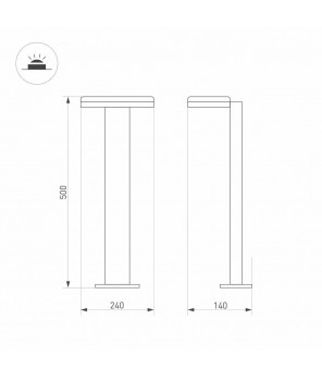 Уличный светодиодный светильник Arlight LGD-Tent-Boll-H500-9W Warm3000 029969