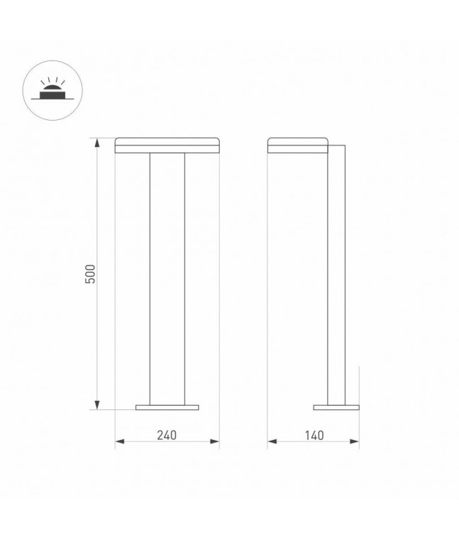 Уличный светодиодный светильник Arlight LGD-Tent-Boll-H500-9W Warm3000 029969