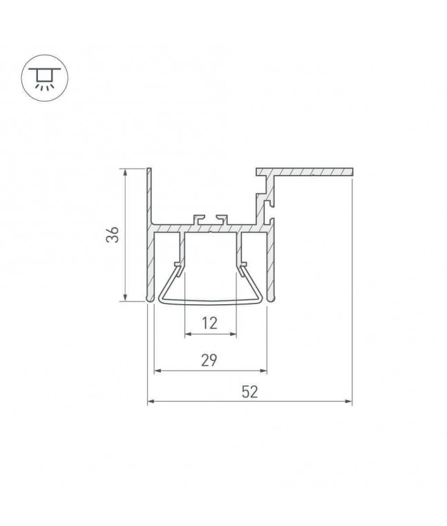 Профиль Arlight FOLED-CEIL-SIDE-2000 023864