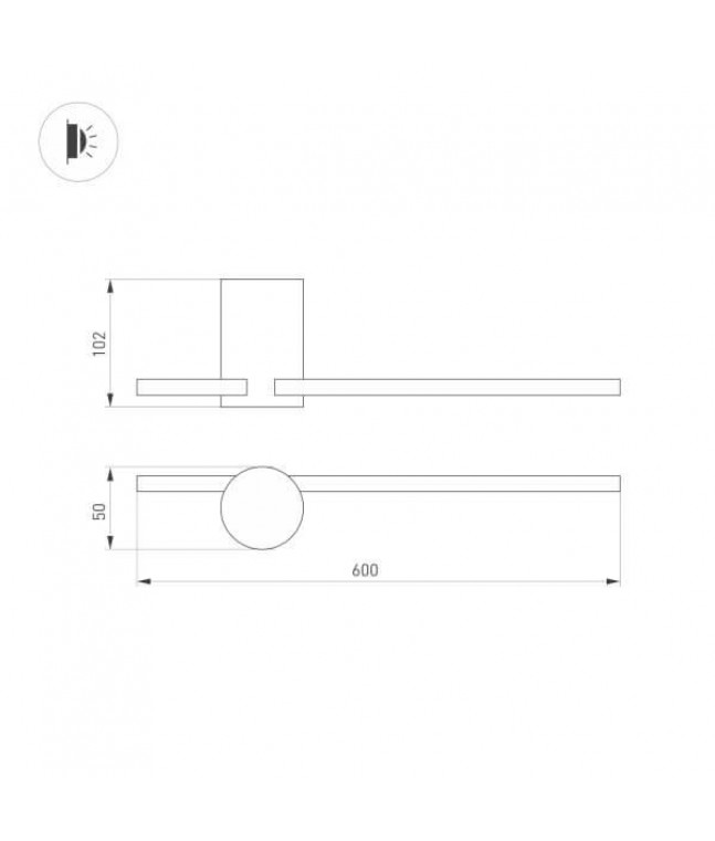 Светильник Arlight SP-VINCI-S600x55-7W Day4000 (BK, 110 deg, 230V) (arlight, IP20 Металл, 3 года) 034170