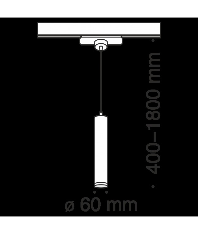 Трековый светильник Technical TR008-1-GU10-W